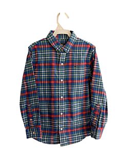 VINEYARD VINES  BLUE FLANNEL PLAID  DRESS SHIRT