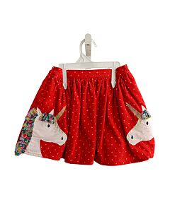 MINI BODEN  RED CORDUROY  APPLIQUED SKIRT