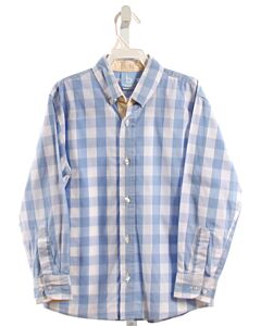 BELLA BLISS  LT BLUE  GINGHAM  DRESS SHIRT