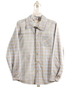 HANNAH KATE  LT BLUE  PLAID  DRESS SHIRT