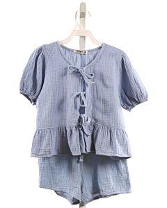T-LOVE  BLUE SEERSUCKER   2-PIECE OUTFIT