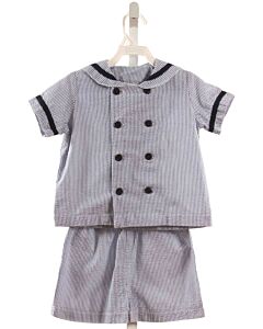 FUNTASIA TOO  NAVY SEERSUCKER STRIPED  2-PIECE OUTFIT