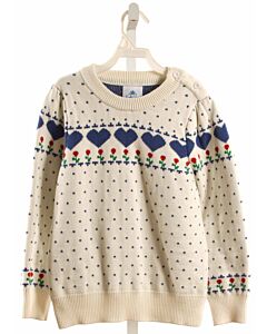EYELET & IVY  LT BLUE  POLKA DOT  SWEATER