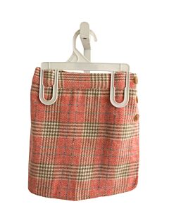 BISBY BY LITTLE ENGLISH  ORANGE  PLAID  SKORT