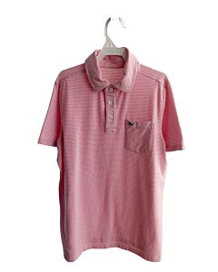 VINEYARD VINES  PINK  STRIPED  KNIT SS SHIRT