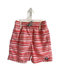TOM & TEDDY  RED  STRIPED  SWIM TRUNKS