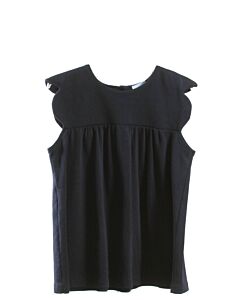 BELLA BLISS  BLUE KNIT   SLEEVELESS SHIRT