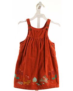 MARKS & SPENCER  ORANGE CORDUROY  APPLIQUED DRESS