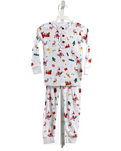 LITTLE ENGLISH  WHITE  PRINT  LOUNGEWEAR WITH RUFFLE