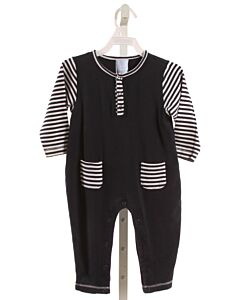 BELLA BLISS  NAVY  STRIPED  KNIT ROMPER