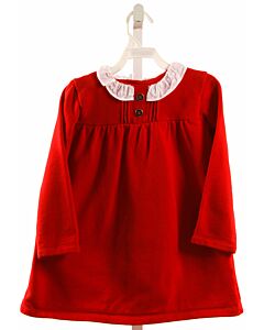 BELLA BLISS  RED    KNIT DRESS WITH RUFFLE