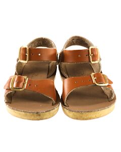 SUN SANS/ SALTWATER SANDALS BROWN SANDALS  *EUC SIZE TODDLER 6