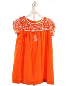 ROBERTA ROLLER RABBIT  ORANGE  FLORAL EMBROIDERED DRESS