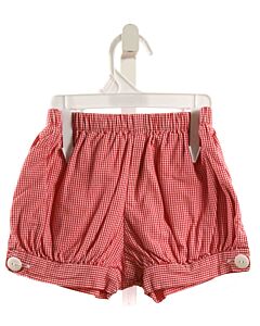 LIME GREEN  RED  GINGHAM  SHORTS