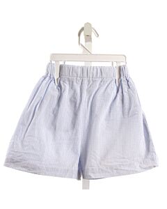 BELLA BLISS  LT BLUE SEERSUCKER GINGHAM  SHORTS