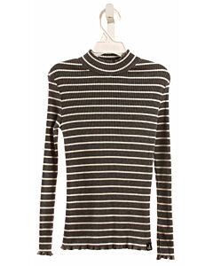 DEUX PAR DEUX  GRAY  STRIPED  KNIT LS SHIRT