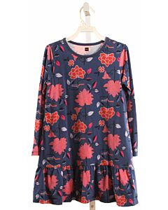 TEA  BLUE  FLORAL  KNIT DRESS