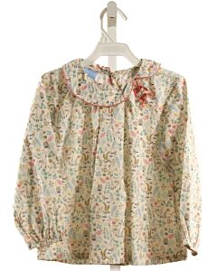 BELLA BLISS  OFF-WHITE  FLORAL  DRESS SHIRT