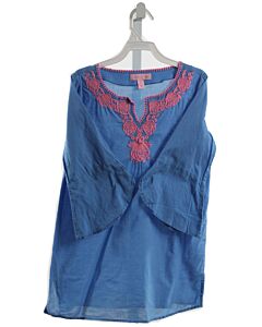 LILLY PULITZER  BLUE   EMBROIDERED COVER UP