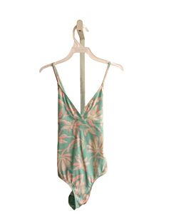 VINEYARD VINES  AQUA  FLORAL  1-PIECE SWIMSUIT
