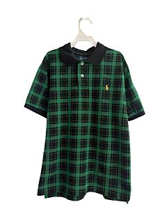 POLO BY RALPH LAUREN  GREEN  PLAID  KNIT SS SHIRT