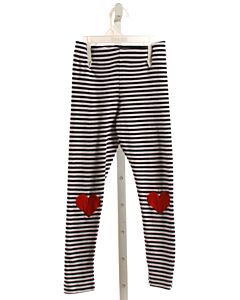3 MARTHAS  NAVY  STRIPED APPLIQUED LEGGINGS