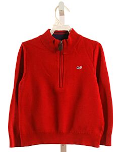 VINEYARD VINES RED PIQUE PULLOVER