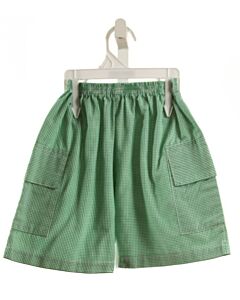 NO TAG  GREEN  GINGHAM  SHORTS