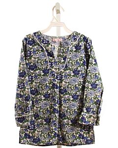 KAYCE HUGHES  BLUE  FLORAL  SHIRT-LS