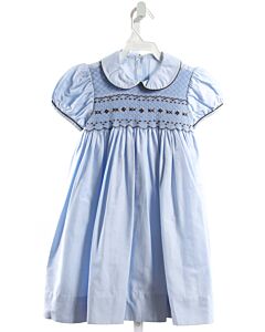 VELANI  LT BLUE   SMOCKED DRESS