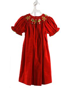 VIVE LA FETE  RED   SMOCKED KNIT DRESS