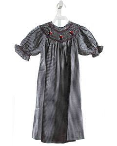 WINDMILL KIDS  NAVY  GINGHAM SMOCKED DRESS