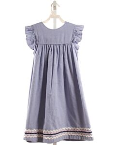 THE OAKS APPAREL   CHAMBRAY    DRESS WITH RIC RAC