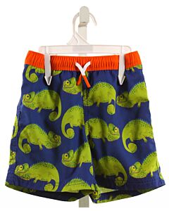 MINI BODEN  LIME GREEN  PRINT  SWIM TRUNKS