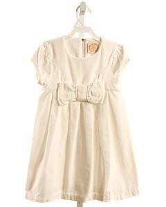THE BEAUFORT BONNET COMPANY  WHITE VELVET   PARTY DRESS WITH BOW