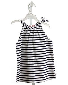 JEANINE JOHNSEN  NAVY  STRIPED  SLEEVELESS SHIRT