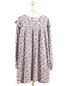 BELLA BLISS  LT BLUE  FLORAL  KNIT DRESS WITH RUFFLE