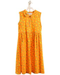 RACHEL RILEY  ORANGE  PRINT  KNIT DRESS WITH PICOT STITCHING