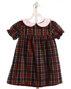 THE BEAUFORT BONNET COMPANY  RED SEERSUCKER PLAID  DRESS