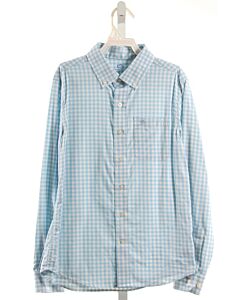 SOUTHERN TIDE  AQUA  GINGHAM  DRESS SHIRT