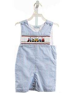 ANNAFIE  BLUE  STRIPED SMOCKED JON JON