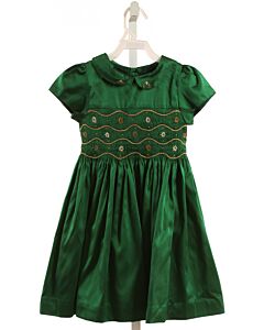 ANTOINETTE  GREEN   SMOCKED PARTY DRESS