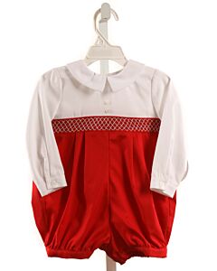 LULI & ME  RED   SMOCKED DRESSY BUBBLE