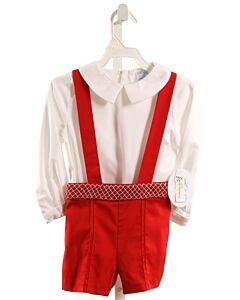LULI & ME  RED   SMOCKED 2-PIECE DRESSY OUTFIT