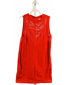 ATHLETA GIRL  RED EYELET   KNIT TANK