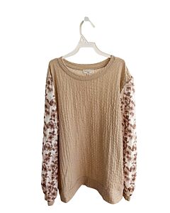 HAYDEN GIRLS  BROWN SEERSUCKER   SHIRT-LS