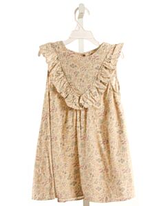 RYLEE & CRU  BROWN  FLORAL  DRESS WITH RUFFLE