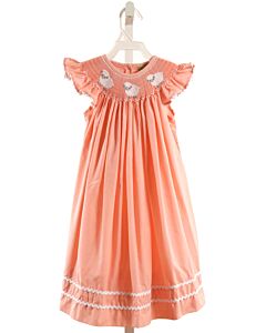 CLASSIC WHIMSY  PINK   SMOCKED DRESS WITH RIC RAC