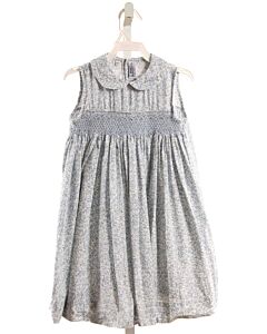 ORIENT EXPRESSED  LT BLUE  FLORAL SMOCKED DRESS