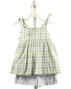 ALICE KATHLEEN  GREEN CORDUROY PLAID  2-PIECE OUTFIT
